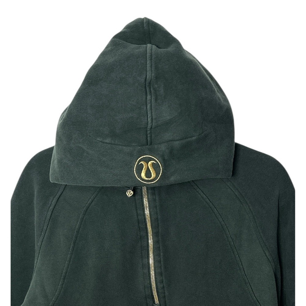 Lululemon Scuba Women's M/L Oversized 1/2 Zip Hoodie Gold Zip Cropped Atheisure - Picture 7 of 7